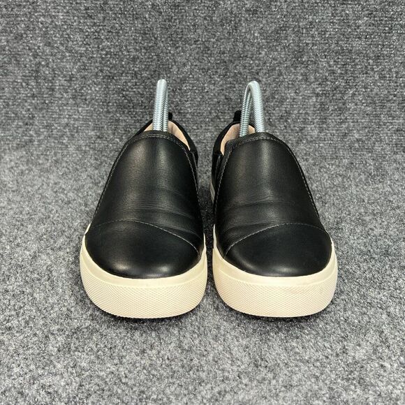 Taos Twin Gore Lux Slip On Sneakers Womens Size 7.5 Black Leather Comfort Loafer - Picture 2 of 13